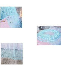 Moskitiera Baldachim Siatka Ochronna na Łóżko dla Dzieci Okrągły