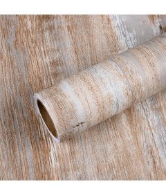 Samoprzylepna Tapeta Okleina Meblowa Drewno Brąz Szary Wodoodporna 40x300cm