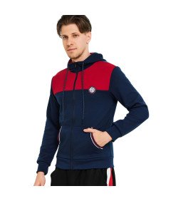 Męska Bluza z Kapturem Sportowa Treningowa Dresowa Stylowa Granatowa S