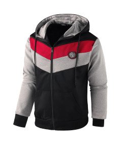 Męska Bluza z Kapturem Sportowa Treningowa Dresowa Stylowa Szara L