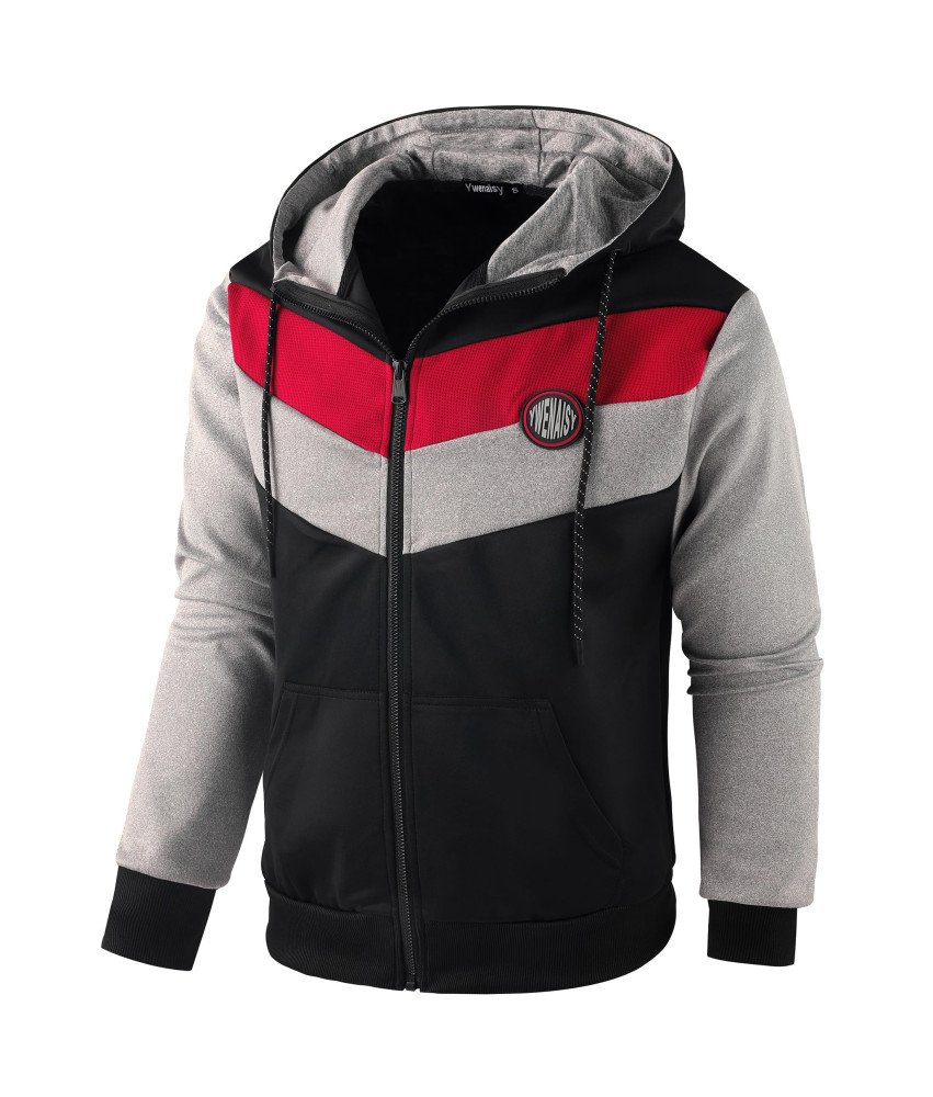 Męska Bluza z Kapturem Sportowa Treningowa Dresowa Stylowa Szara L