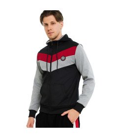 Męska Bluza z Kapturem Sportowa Treningowa Dresowa Stylowa Szara L