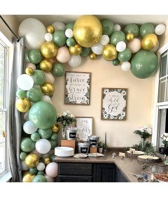 Balony Lateksowe Zestaw 35 szt Imprezowe Srebrne Złote Zielone 30 cm