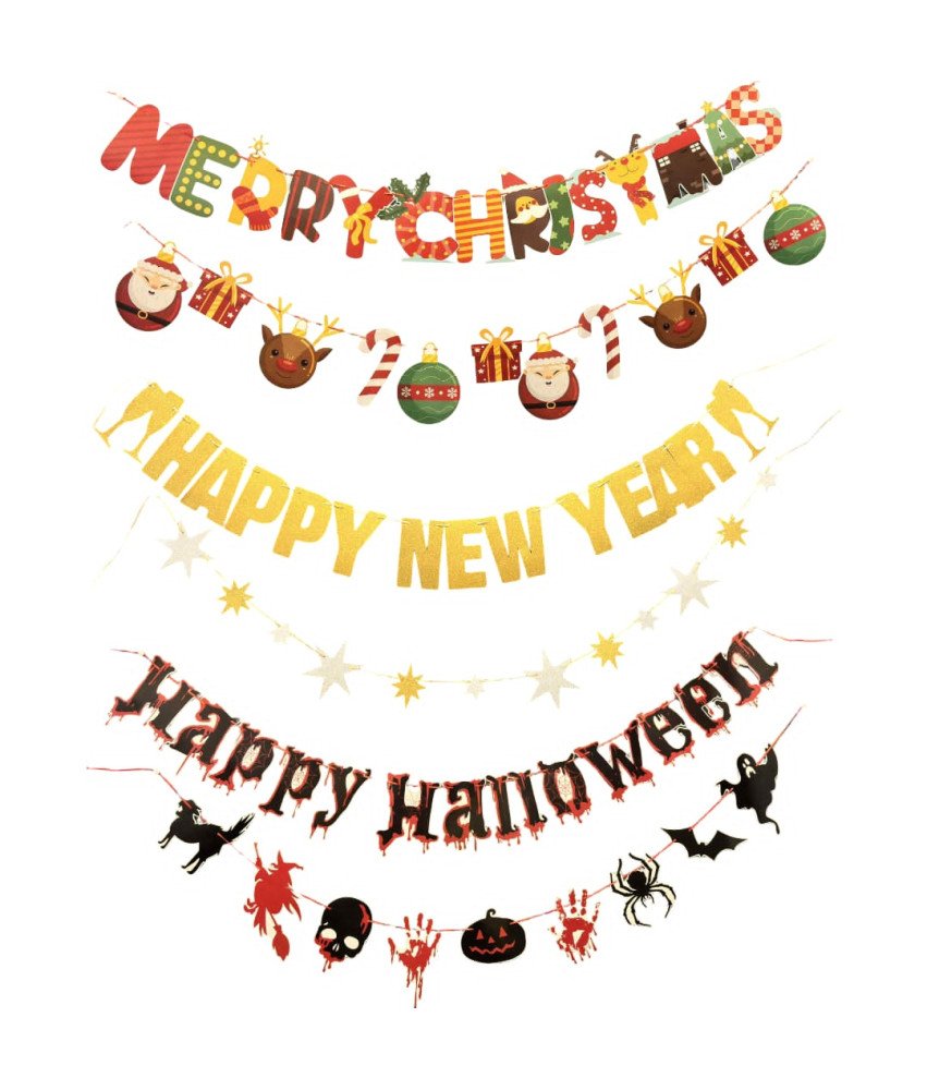 Zestaw Girland Dekoracyjnych Świątecznych Christmas New Year Halloween