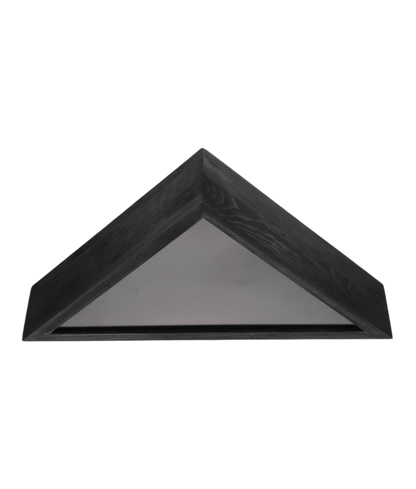Ramka na Zdjęcia Nowoczesna Trójkątna Drewniana Czarna ‎44x22x8,5 cm