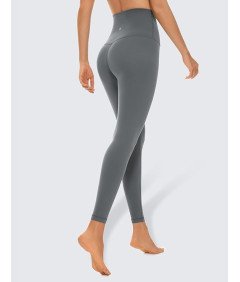Florboom Damskie Legginsy Sportowe z Wysokim Stanem Szare M