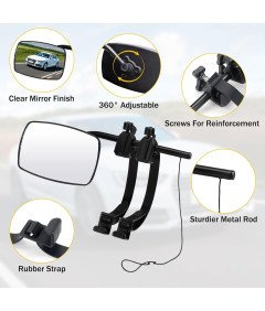 Uniwersalne Lusterka Do Przyczepy Kempingowej Zestaw 2szt Kamper Ciężarówka
