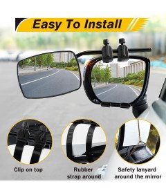 Uniwersalne Lusterka Do Przyczepy Kempingowej Zestaw 2szt Kamper Ciężarówka
