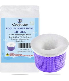 Zestaw 60 Nylonowych Skarpet Do Skimmera Basenowego Filtrujące Oczko Wodne