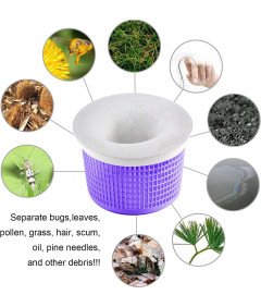 Zestaw 60 Nylonowych Skarpet Do Skimmera Basenowego Filtrujące Oczko Wodne