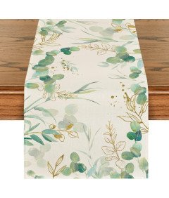 Bieżnik Stołowy Z Nadrukiem Eukaliptusa Dekoracja Wnętrz 40 x 100cm