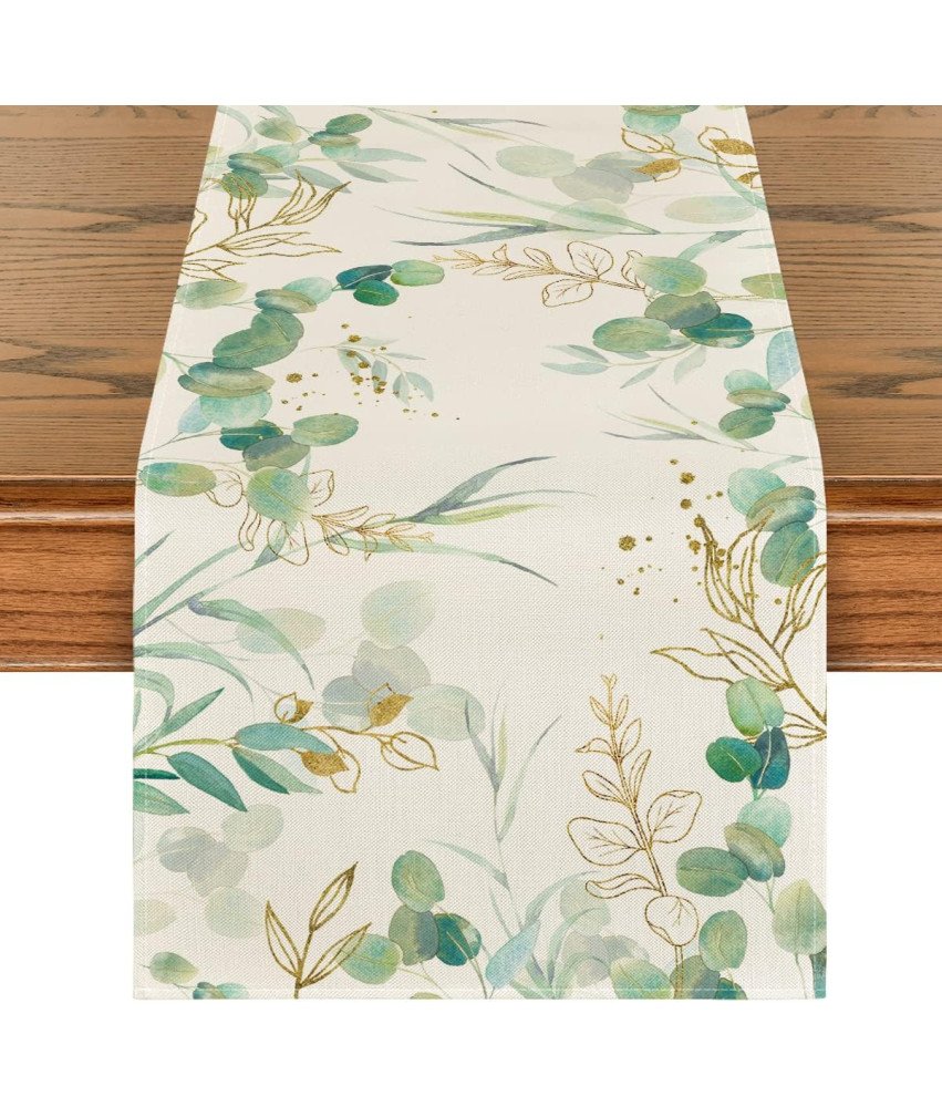 Bieżnik Stołowy Z Nadrukiem Eukaliptusa Dekoracja Wnętrz 40 x 100cm