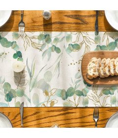 Bieżnik Stołowy Z Nadrukiem Eukaliptusa Dekoracja Wnętrz 40 x 100cm