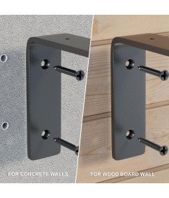 Zestaw 4 Wsporników Półki Narożnej 23cm Metalowe Kątowniki Ścienne Czarne