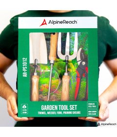Zestaw Narzędzi Ogrodowych 4-Częściowy Zestaw Premium Ze Stali Nierdzewnej