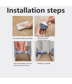 Silikonowy Stoper Do Drzwi Odbojnik Magnetyczny Antypoślizgowy Biały