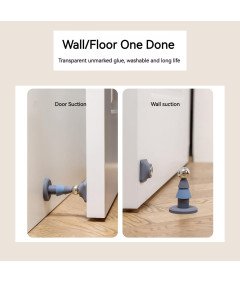 Silikonowy Stoper Do Drzwi Odbojnik Magnetyczny Antypoślizgowy Niebieski