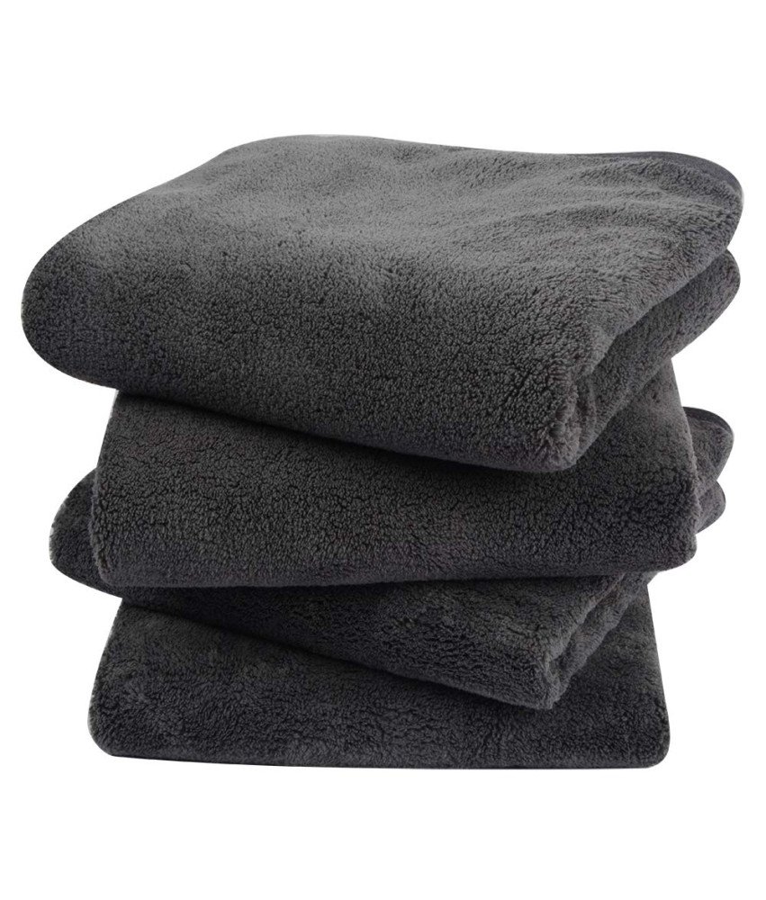 Ręczniki Szmatki z Mikrofibry do Czyszczenia Szare 40 x 76 cm 4 szt