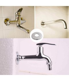 Osłony Kolnierze Rozety do Rur Srebrne 2 x 32 mm 2 x 25 mm Zestaw