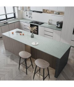 Samoprzylepna Tapeta Winylowa 30x300 cm Okleina Meblowa Szaro-zielona