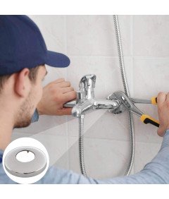 Osłony Kolnierze Rozety do Rur Srebrne 2 x 32 mm 2 x 25 mm Zestaw