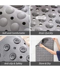 Antypoślizgowa Mata Prysznicowa z Przyssawkami Odporna na Pleśń 70x40 cm