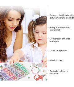 Zestaw 1890 Kolorowych Koralików Perłowych Do Biżuterii Bransoletek