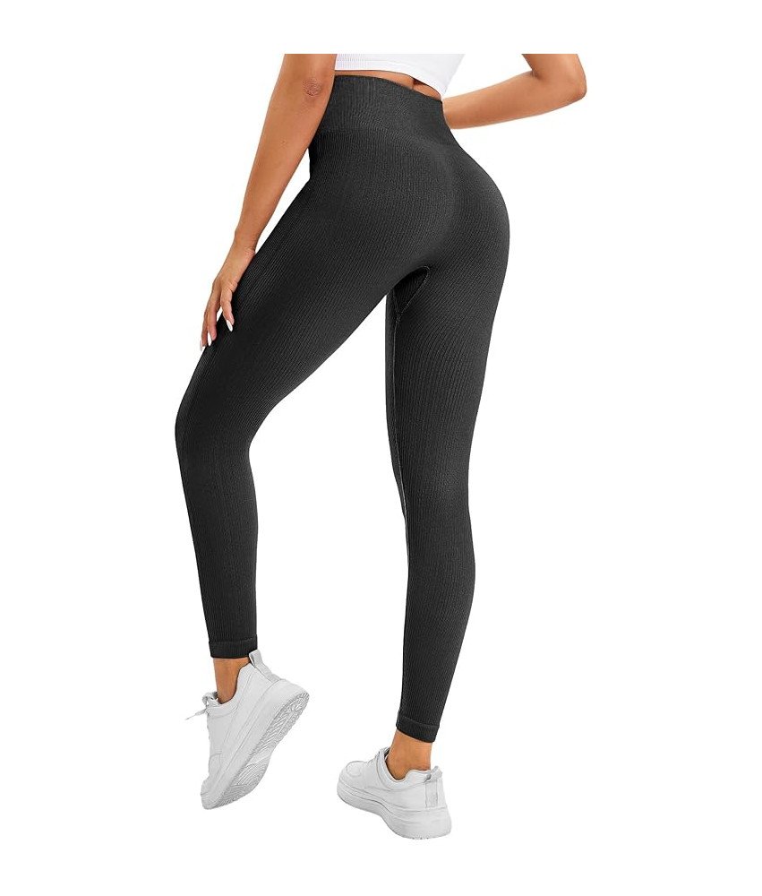 Legginsy Damskie Push-Up Sportowe Z Wysokim Stanem Fitness Czarne S
