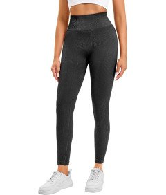 Legginsy Damskie Push-Up Sportowe Z Wysokim Stanem Fitness Czarne S