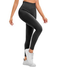 Legginsy Damskie Push-Up Sportowe Z Wysokim Stanem Fitness Czarne S