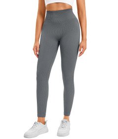 Legginsy Damskie Push-Up Sportowe Z Wysokim Stanem Fitness Szare S