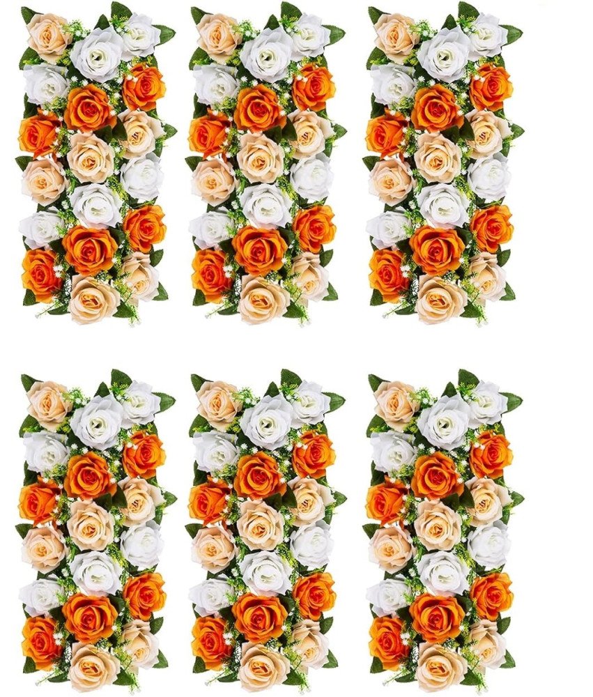 BLOSMON Komplet umetnih šopkov vrtnic 6 kosov 50 x 22 x 13 cm