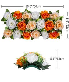 BLOSMON Komplet umetnih šopkov vrtnic 6 kosov 50 x 22 x 13 cm