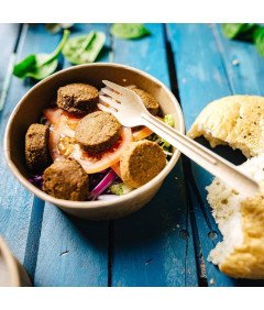 Miska Kartonowa Kompostowalna 650 ml Brązowa do Zupy Sałatki 50 Sztuk