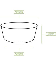 Miska Kartonowa Kompostowalna 650 ml Brązowa do Zupy Sałatki 50 Sztuk