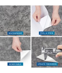 FunStick Folia Samoprzylepna Meblowa Szara Betonowa Wodoodporna 40cm x 12m