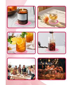 BLOOOK Zestaw Ceramicznych Podkładek Pod Kubek z Motywem Talor Swift