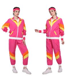 Strój Kostium Przebranie Retro Lata 80 Akcesoria Dres Treningowy XXL