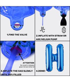 Zestaw Balonów na 60 Urodziny Niebiesko Srebrne Balony Foliowe XXL