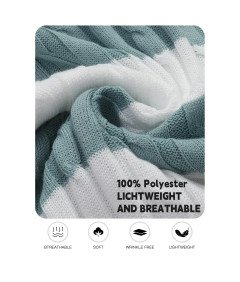 HYPESTFIT Męska Koszulka Polo z Krótkim Rękawem w Paski Elegancka Zielona L