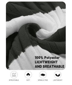 HYPESTFIT Męska Koszulka Polo z Krótkim Rękawem w Paski Elegancka Czarna S