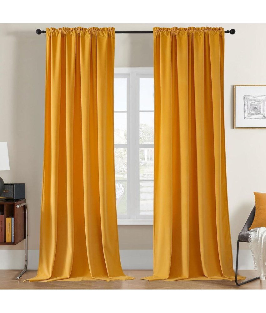 Zestaw 2 Zasłon Aksamitnych Zaciemniających Termicznych 220 x140 cm