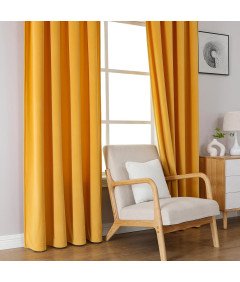 Zestaw 2 Zasłon Aksamitnych Zaciemniających Termicznych 220 x140 cm