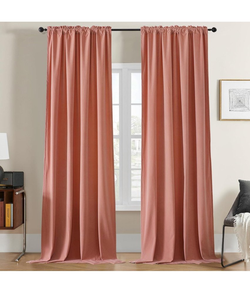 Joydeco Zestaw 2 Zasłon Zaciemniających 132x245 cm Termicznych Różowe