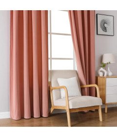 Joydeco Zestaw 2 Zasłon Zaciemniających 132x245 cm Termicznych Różowe