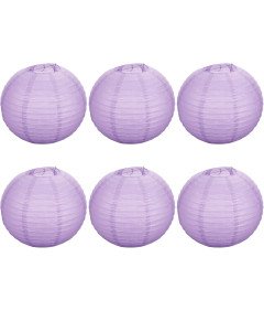 Zestaw 6 Okrągłych Składanych Wiszących Lampionów na Imprezę Festiwal