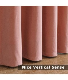 Joydeco Zestaw 2 Zasłon Zaciemniających 132x245 cm Termicznych Różowe