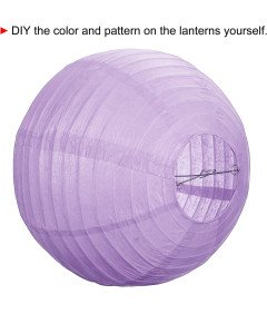 Zestaw 6 Okrągłych Składanych Wiszących Lampionów na Imprezę Festiwal