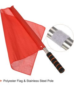 Flaga Sędziowska z Uchwytem Gąbkowym ze Stali Nierdzewnej Czerwona