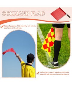 Flaga Sędziowska z Uchwytem Gąbkowym ze Stali Nierdzewnej Czerwona